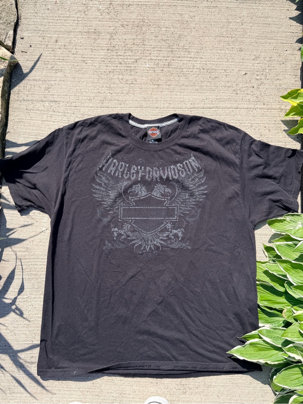 Harley-Davidson Black Winged Shield Graphic Short Sleeve Tee